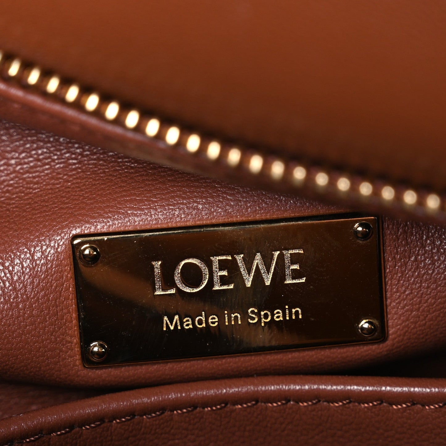 Nappa Lambskin Small Featherlight Puzzle Bag Pecan