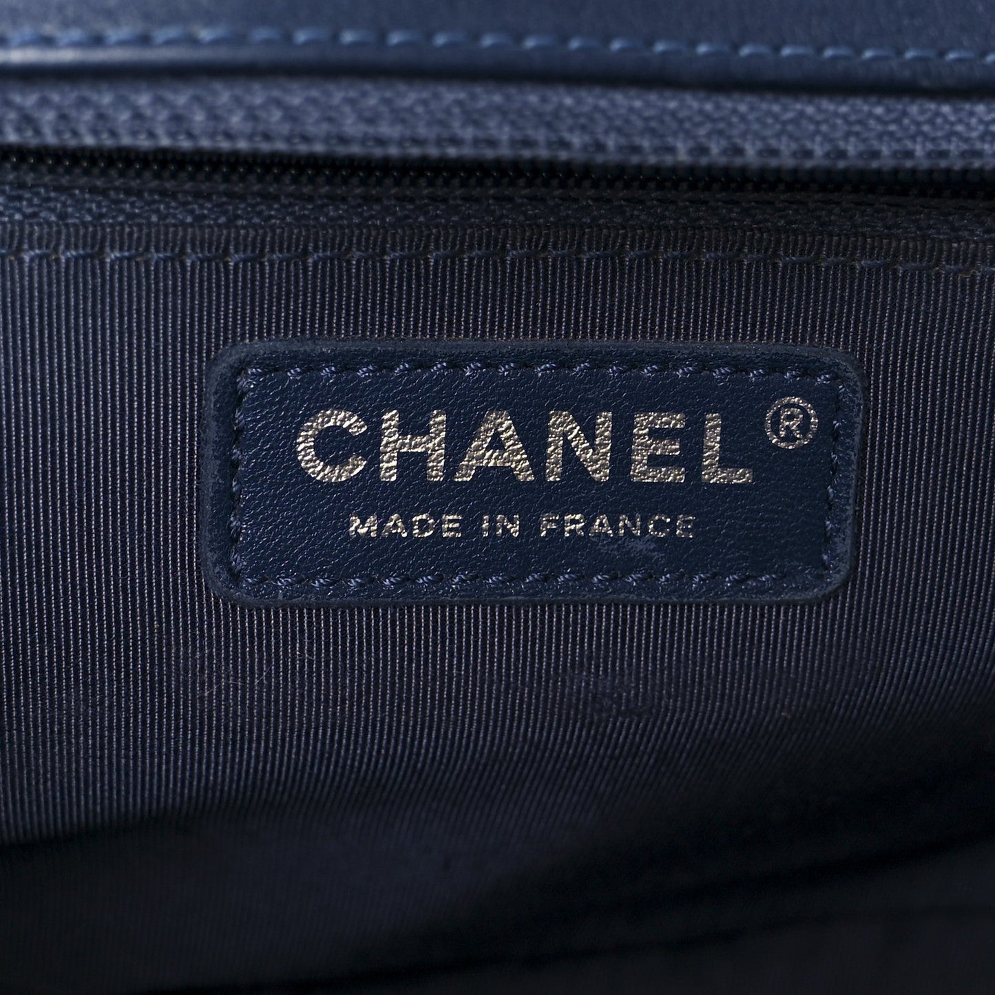 Calfskin Quilted New Medium Boy Flap Dark Blue