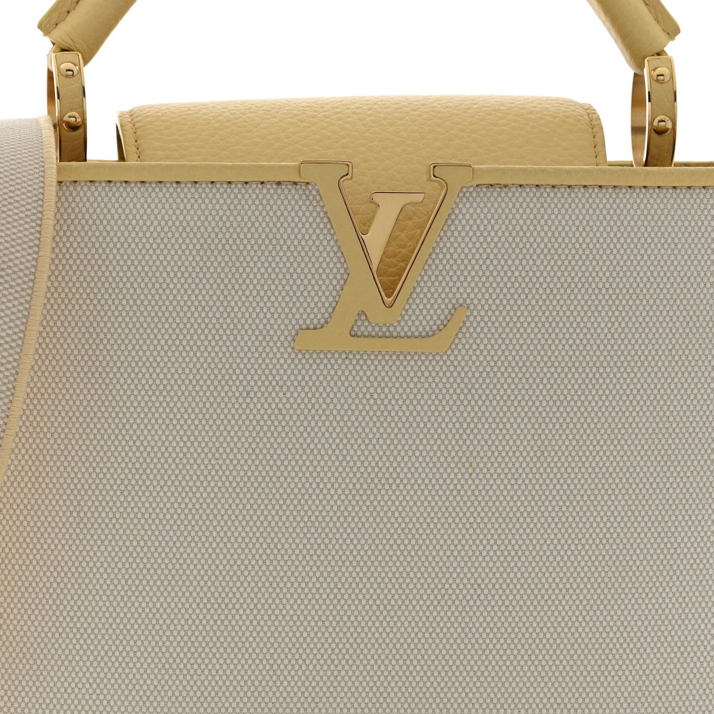 Canvas Taurillon Capucines BB Plume Yellow