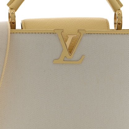 Canvas Taurillon Capucines BB Plume Yellow