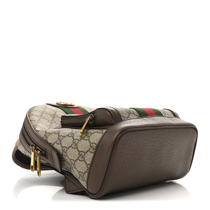 GG Supreme Monogram Calfskin Web Small Ophidia Day Backpack Beige Ebony New Acero