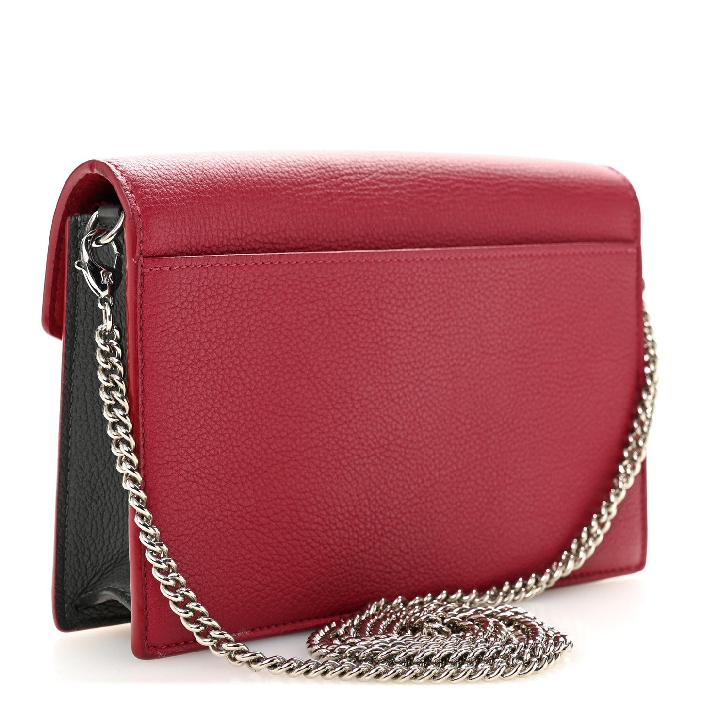 Calfskin My Lockme Chain Pochette Lie De Vin Etain Creme