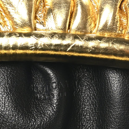 Metallic Bark Calfskin The Mini Pouch Gold