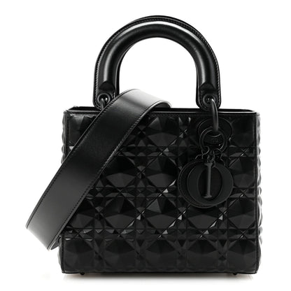 Calfskin Cannage Diamond Small My ABCDior Lady Dior Black