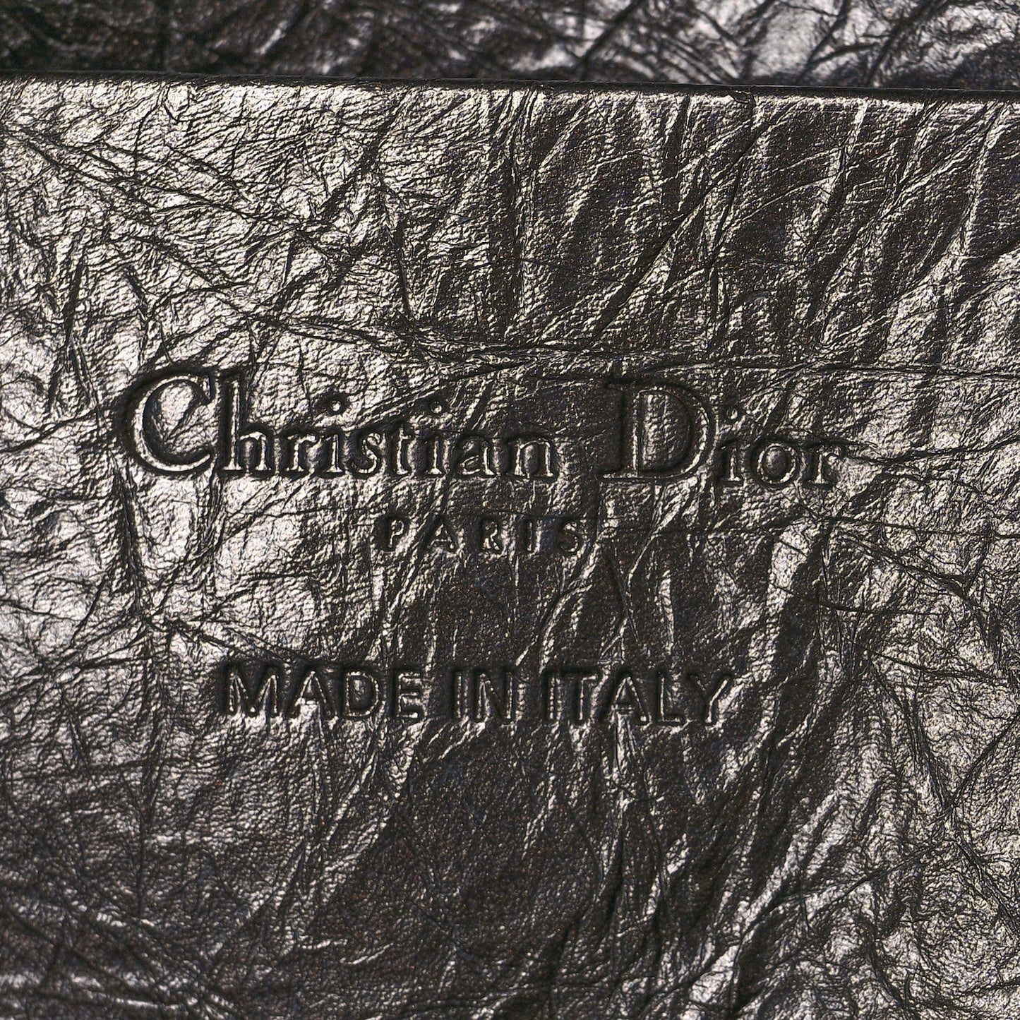 Crinkled Calfskin Macrocannage DiorStar Hobo Bag Black
