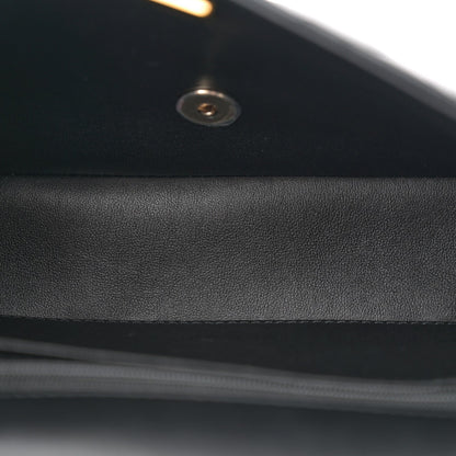 Lambskin Quilted Resin CC Flap Bag Black White