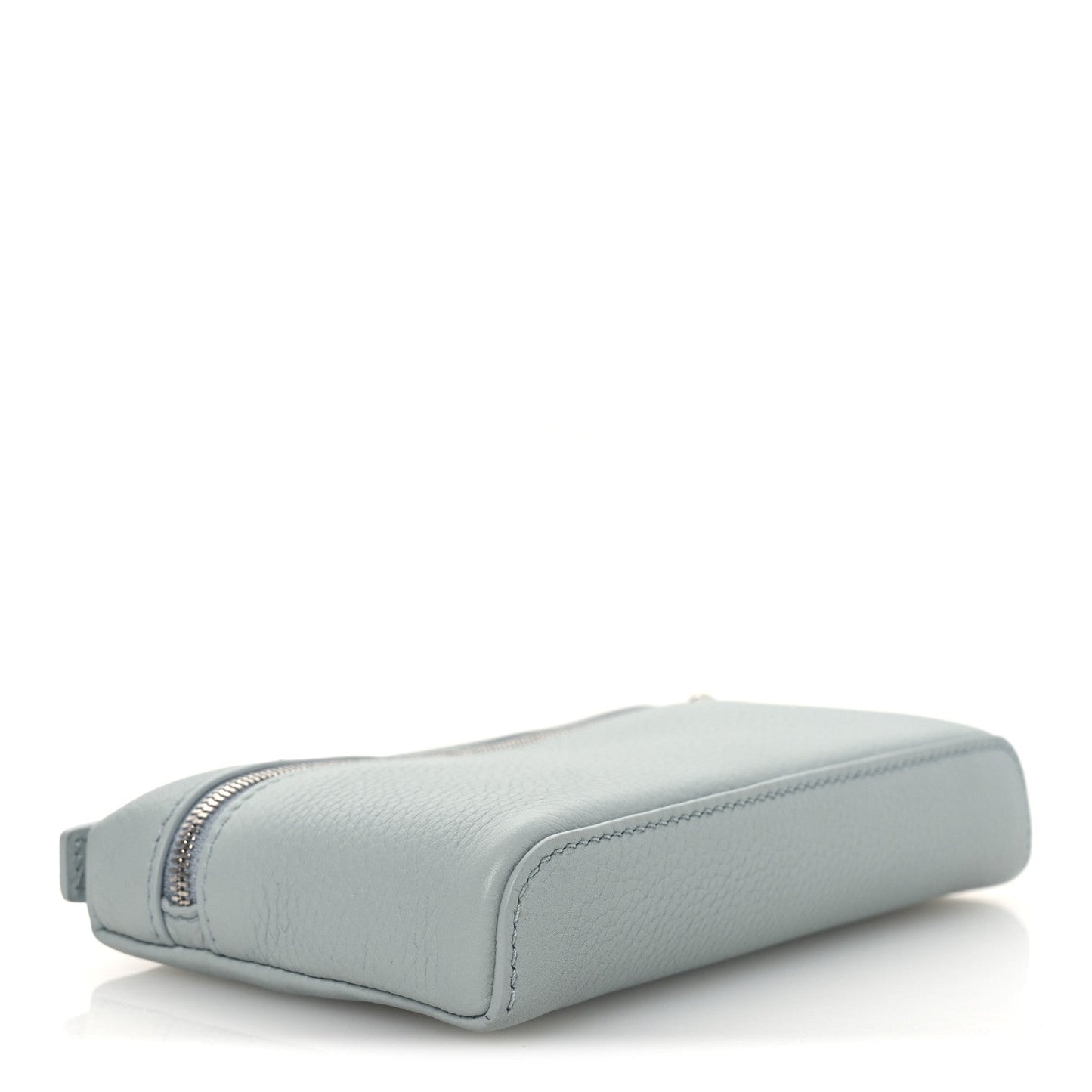 Grained Calfskin Extra Pocket Mini Pouch Minty Breeze