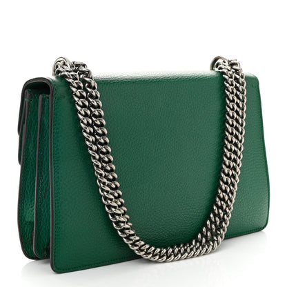 Pebbled Calfskin Small Dionysus Shoulder Bag Emerald