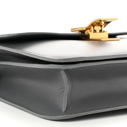 Box Calfskin Teen Classic Box Flap Bag Light Charcoal