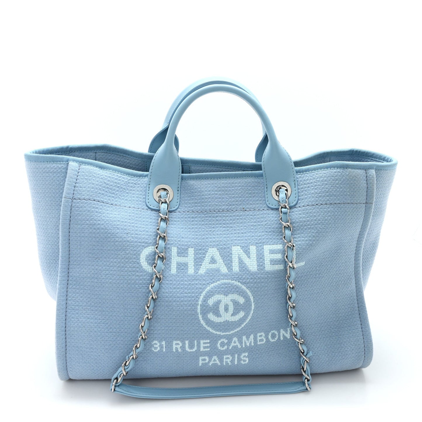 Mixed Fibers Medium Deauville Tote Light Blue
