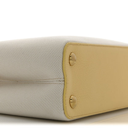 Canvas Taurillon Capucines BB Plume Yellow