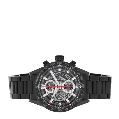 Ceramic 43mm Carrera Calibre Chronograph Automatic Watch Black CAR2090