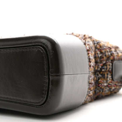 Tweed Calfskin Medium Gabrielle Hobo Brown