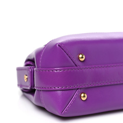 Shiny Lambskin Quilted Mini Cocodoc Top Handle Bag Purple