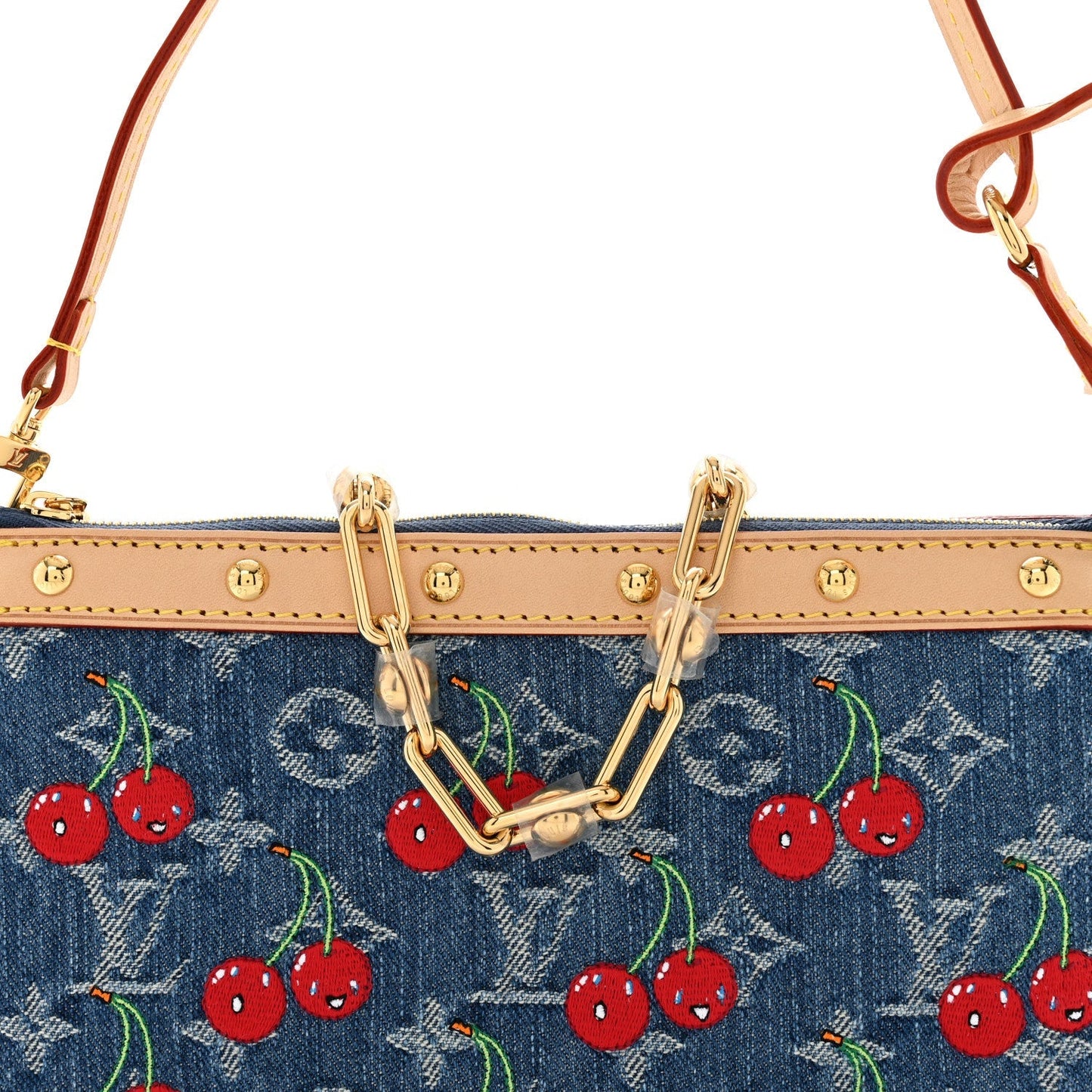 LV X TM Monogram Denim Cerises Pochette Accessories Blue