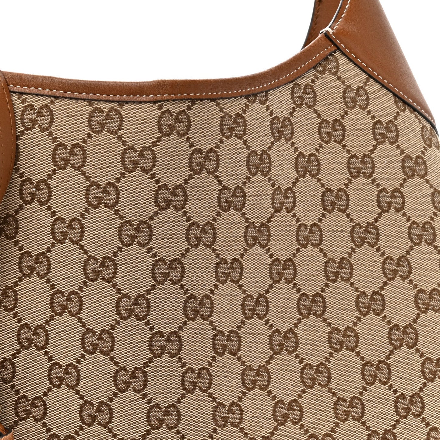GG Supreme B Large Shoulder Bag Beige Dark Brown