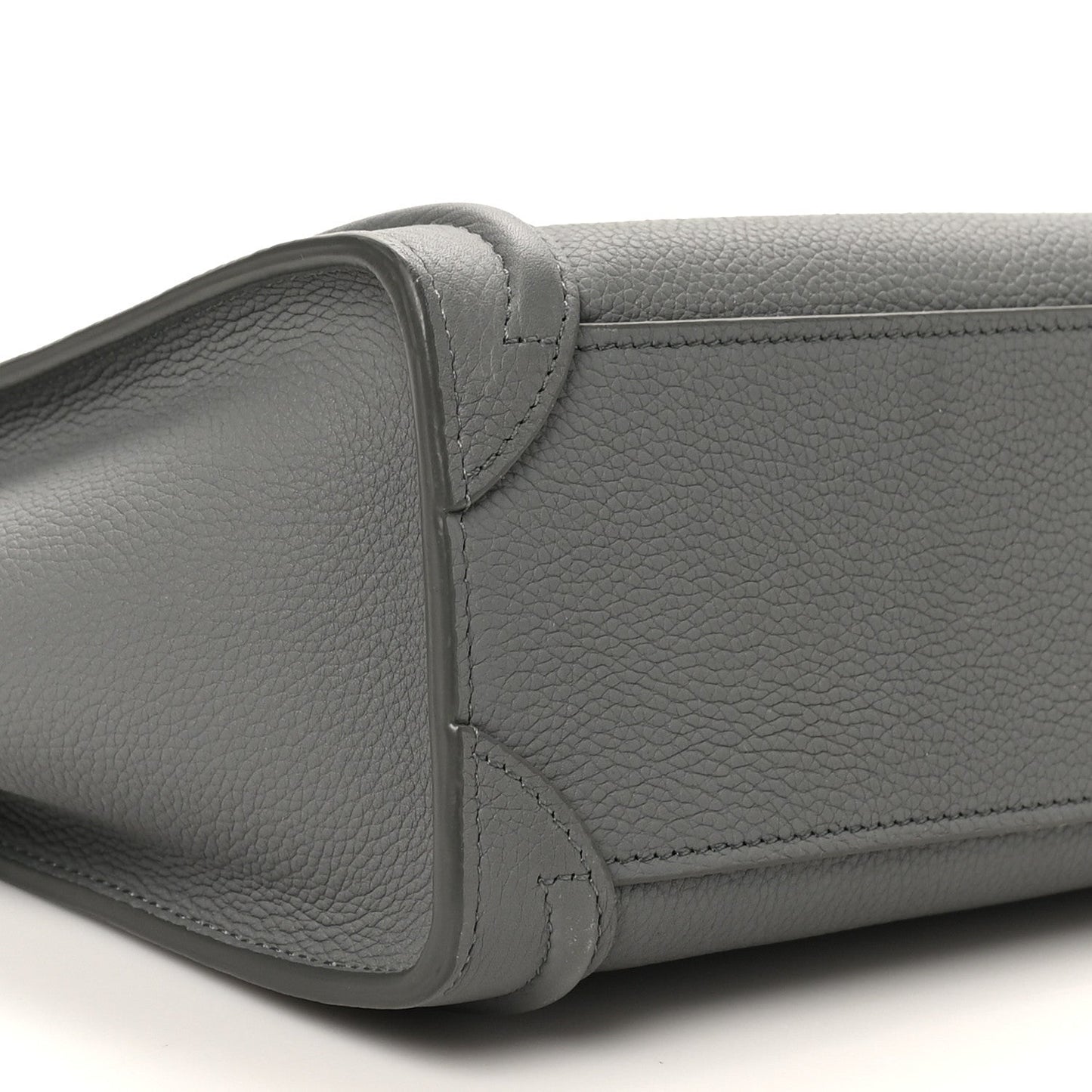 Drummed Calfskin Nano Luggage Kohl