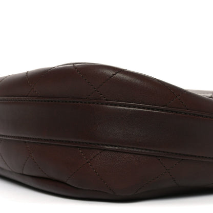 Calfskin Stitched Small Paris in Rome Messenger Brown