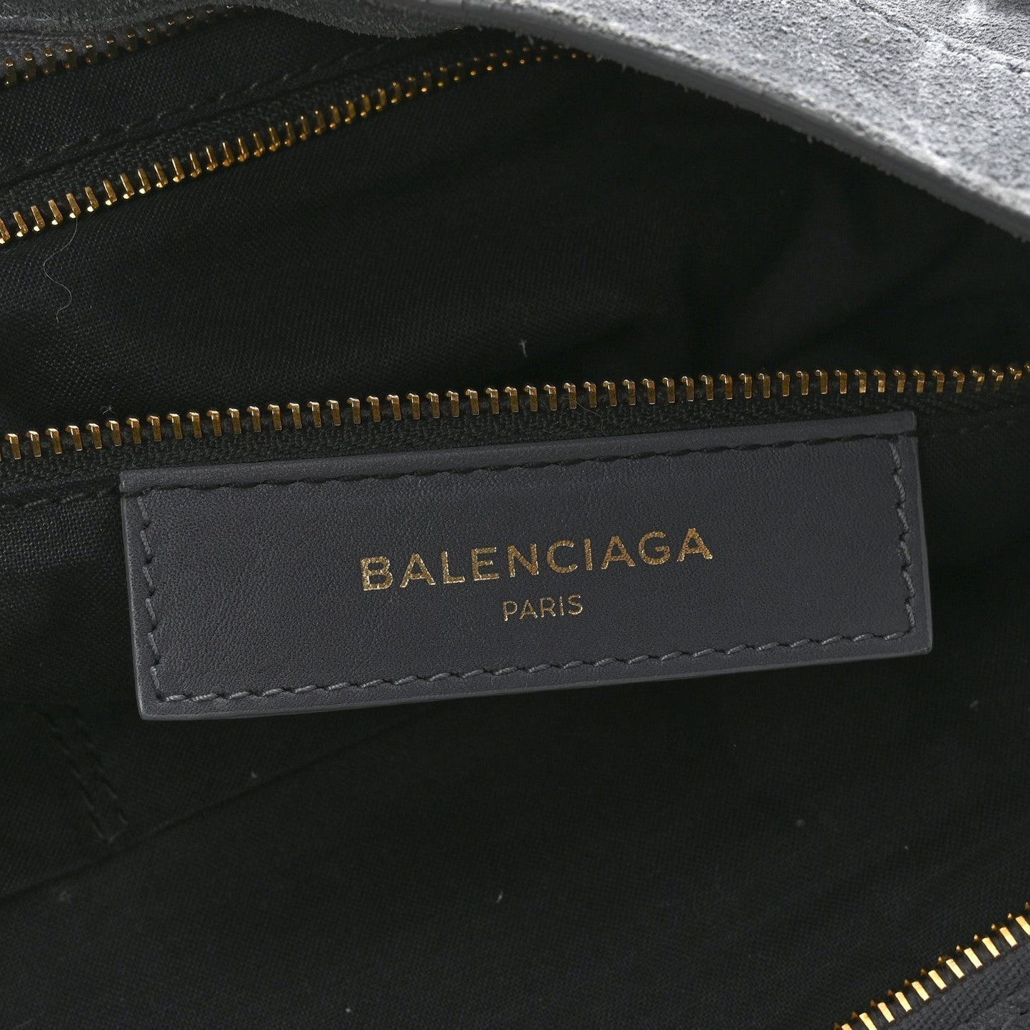 Suede Gold Metallic Edge Hardware City Gris Plomb