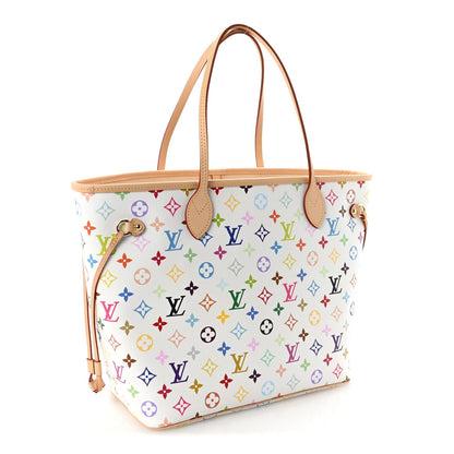 LV X TM Monogram Multicolor Neverfull MM White