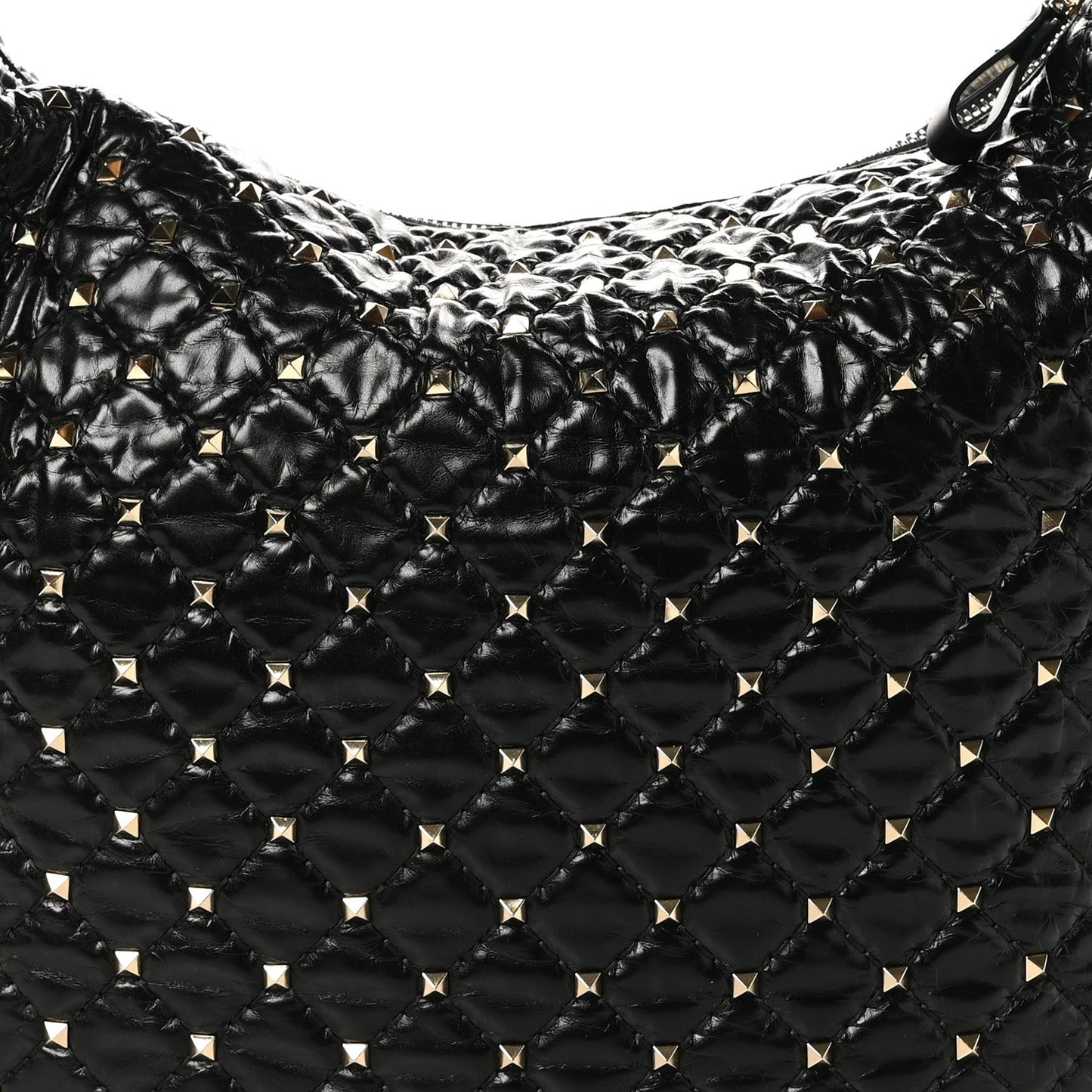 Nappa Rockstud Spike Hobo Black