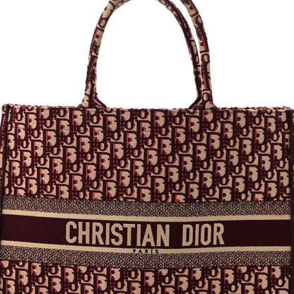 Oblique Large Book Tote Burgundy Multicolor