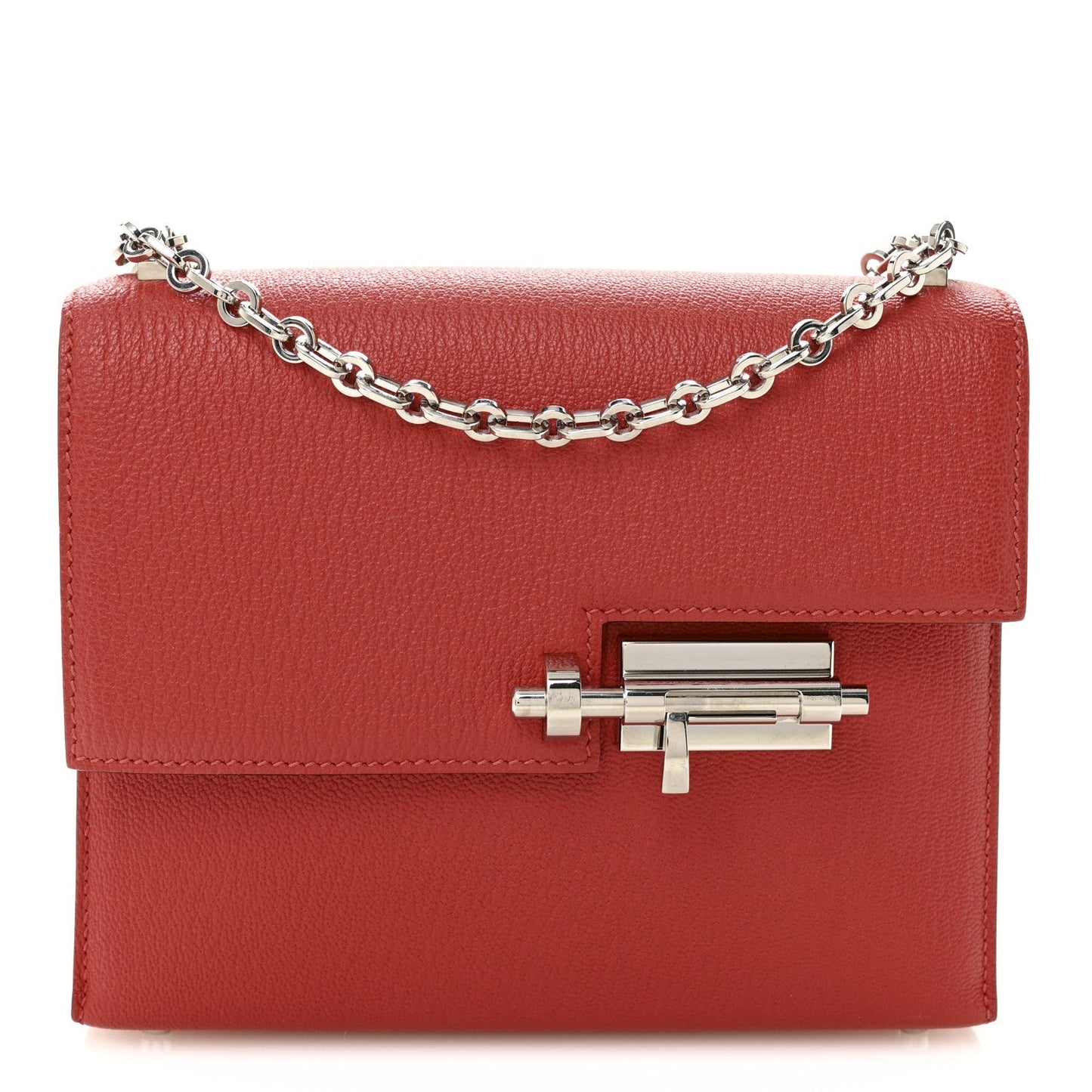 Chevre Mysore Mini Verrou Chaine Bag Rouge Tomate