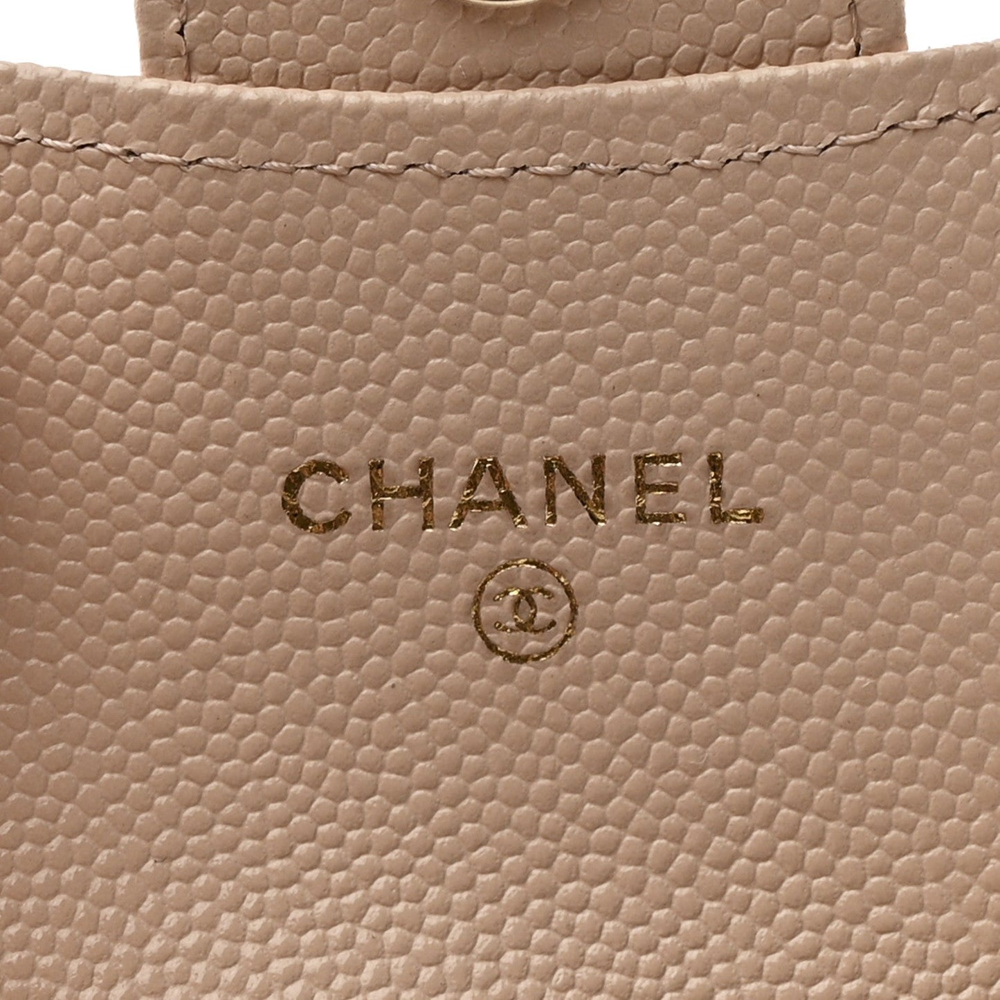Caviar Quilted Mini Chain Belt Bag Light Beige