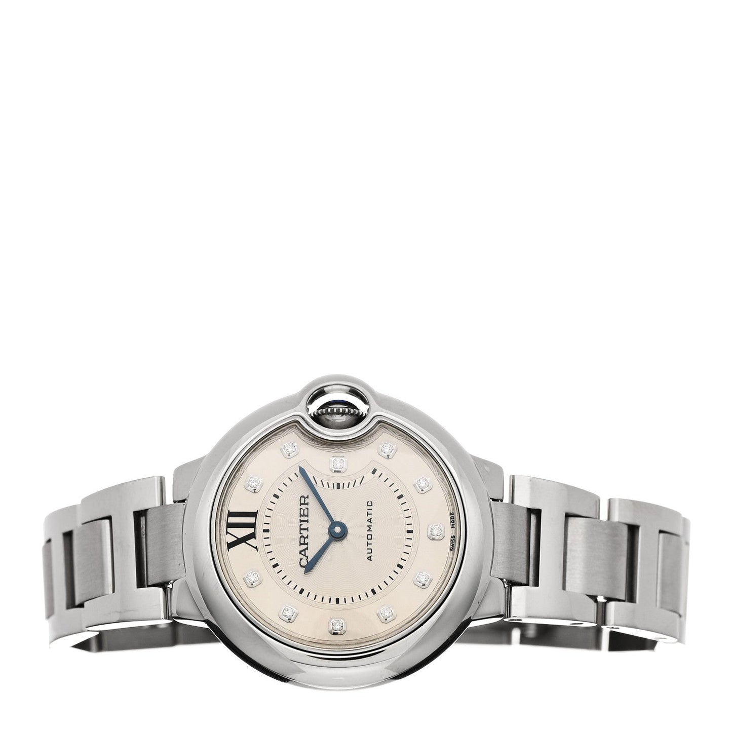 Stainless Steel Diamond 33mm Ballon Bleu De Cartier Automatic Watch