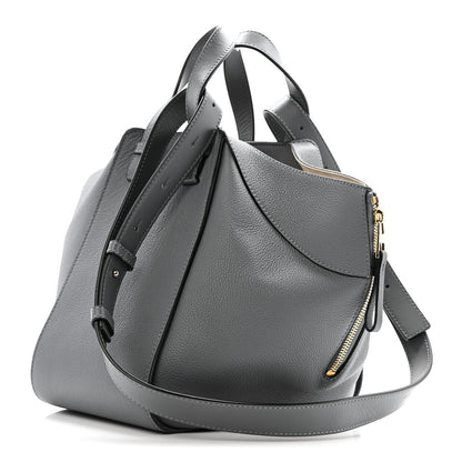 Grained Calfskin Small Hammock Shoulder Bag Asphalt
