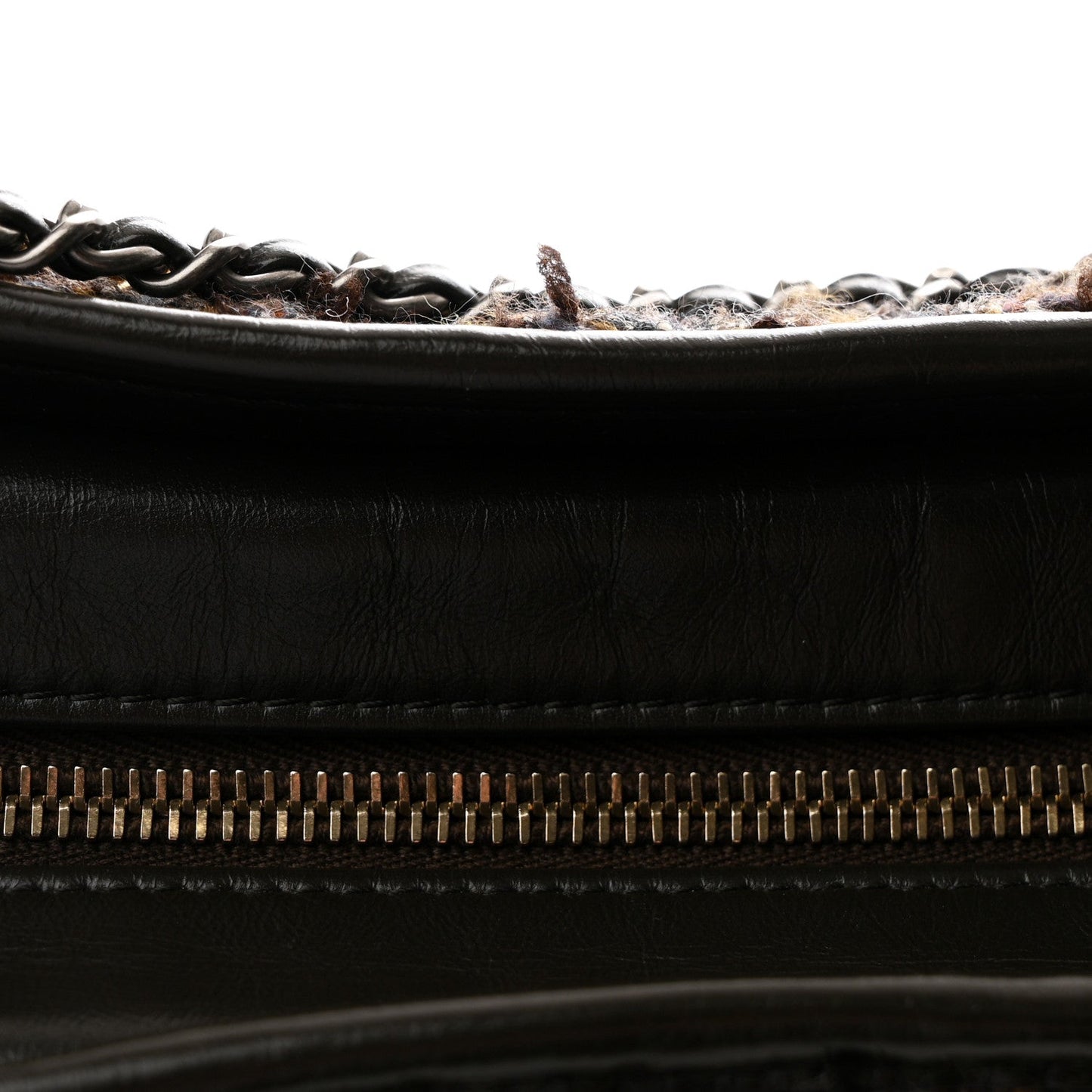 Tweed Calfskin Medium Gabrielle Hobo Brown