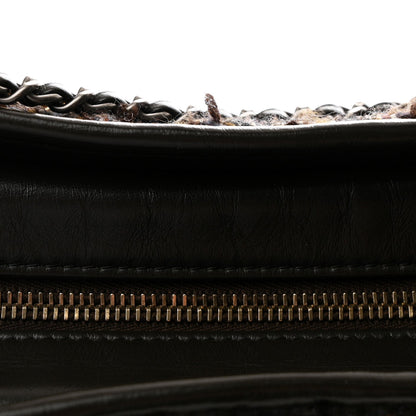 Tweed Calfskin Medium Gabrielle Hobo Brown