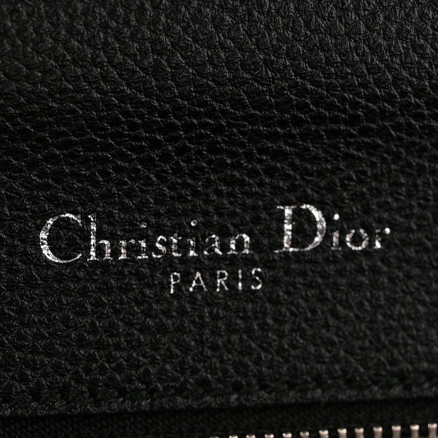 Grained Calfskin Small Diorama Flap Bag Black