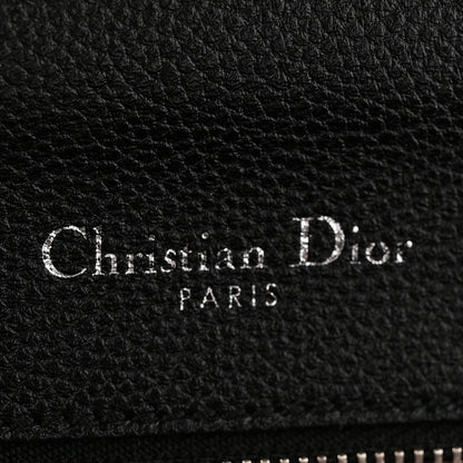 Grained Calfskin Small Diorama Flap Bag Black