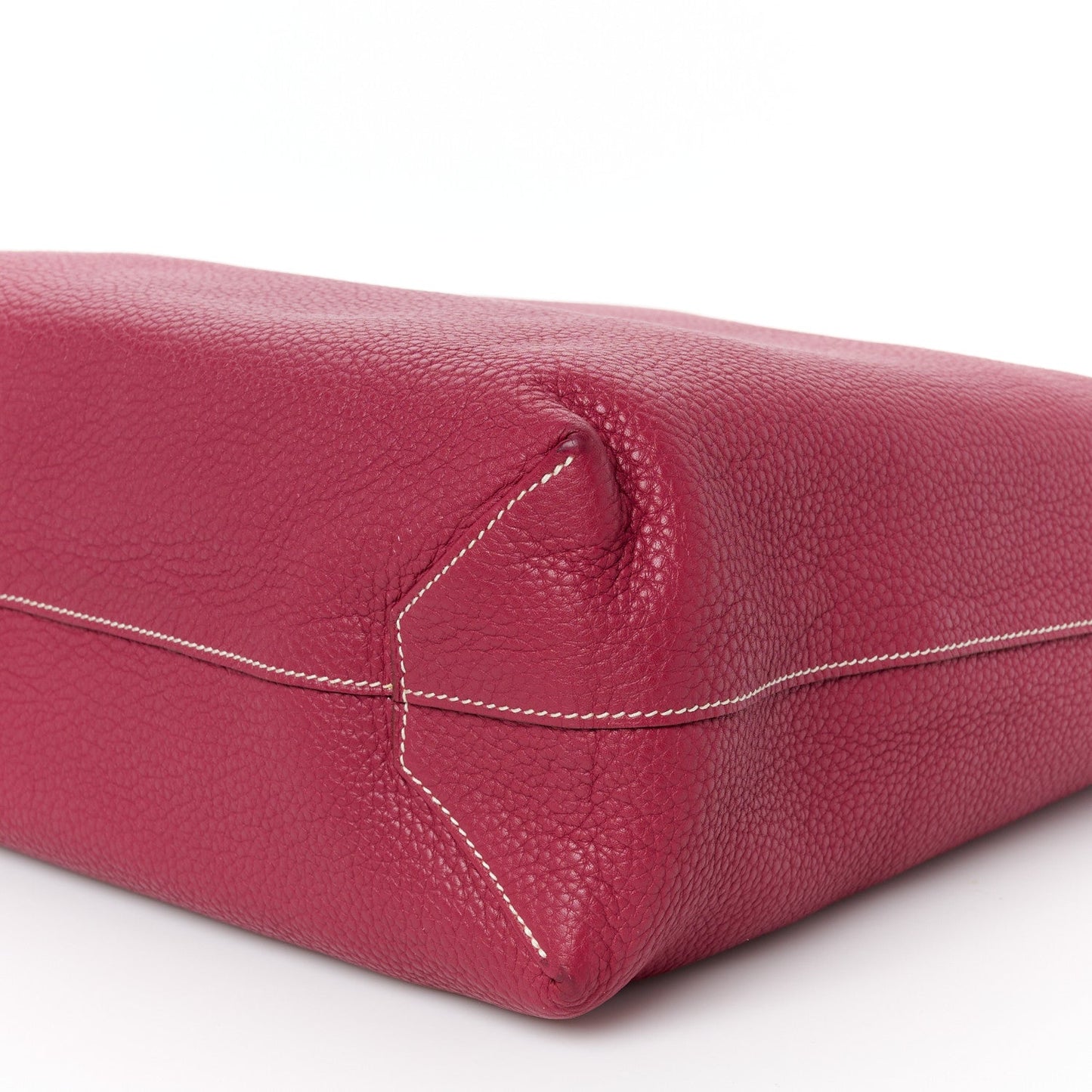 Taurillon Clemence Double Sens 36 Reversible Tote Rubis Bougainvillea