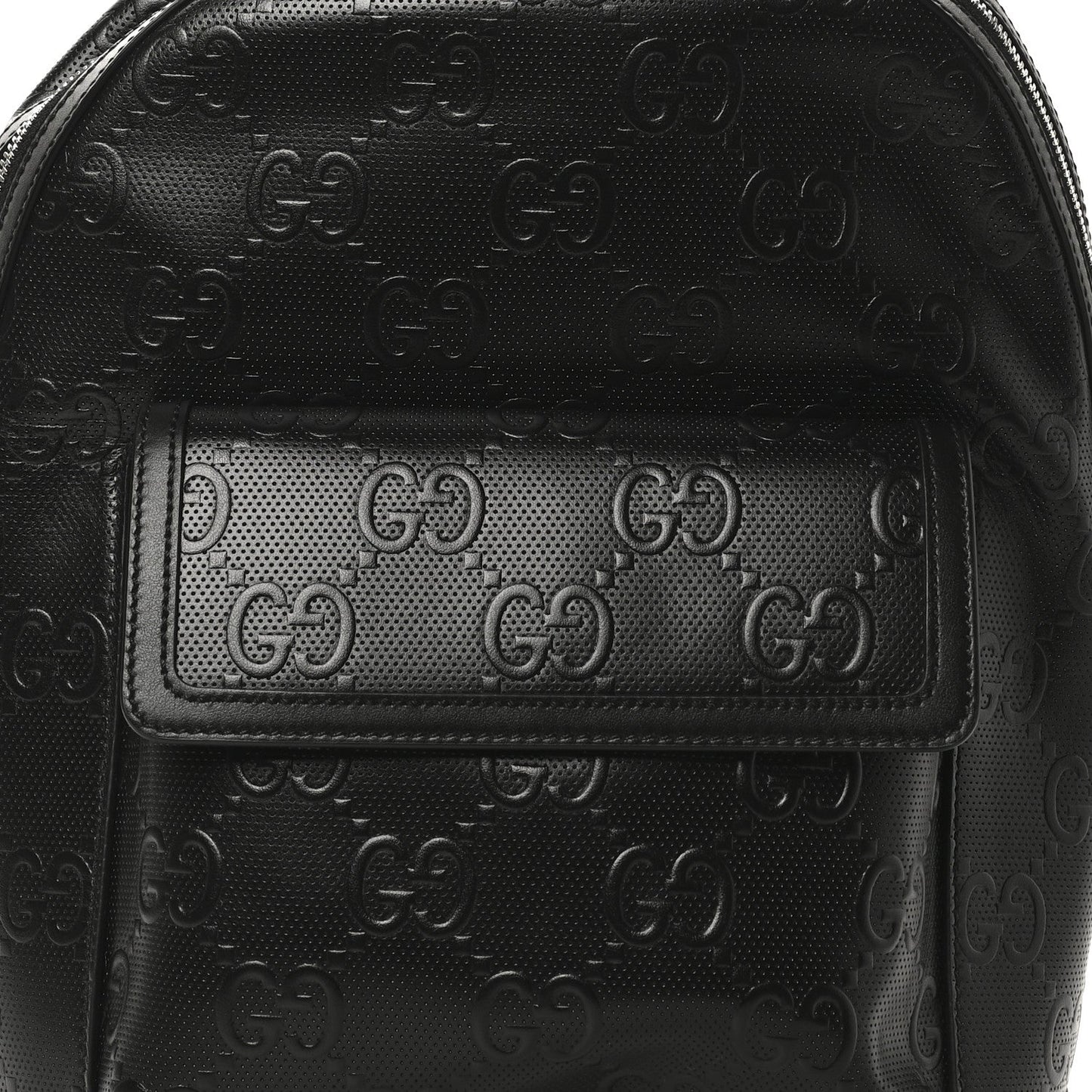 Calfskin GG Tennis Embossed Backpack Black