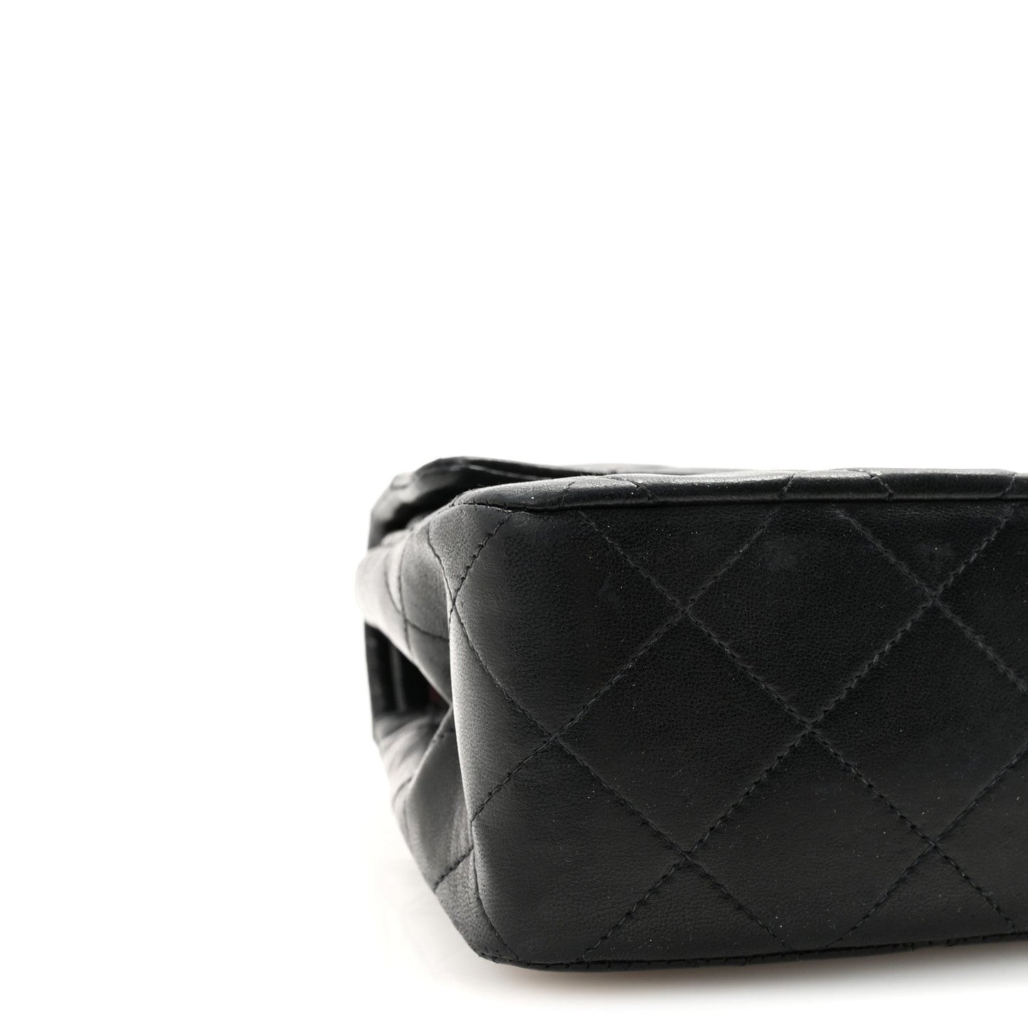 Lambskin Quilted Small Double Flap Black