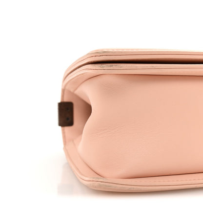 Lambskin Quilted Medium Boy Flap Light Pink
