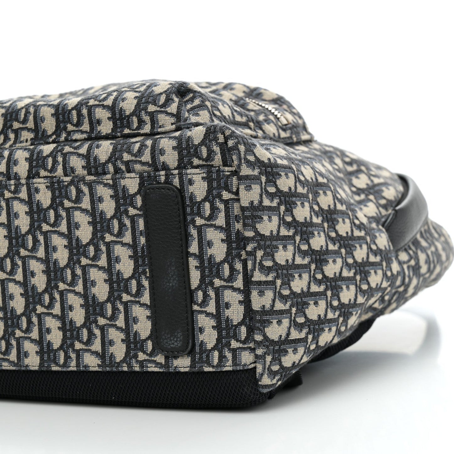 Oblique Calfskin Rider Backpack Beige Black