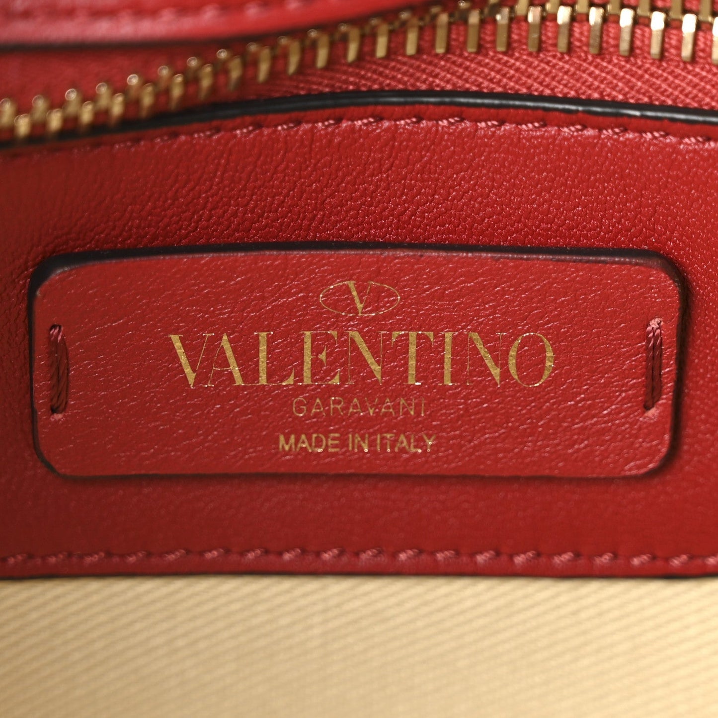Nappa Medium Candystud Top Handle Bag Rosso Valentino
