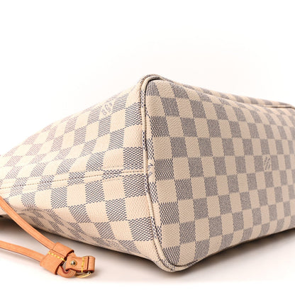 Damier Azur Neo Neverfull MM Rose Ballerine