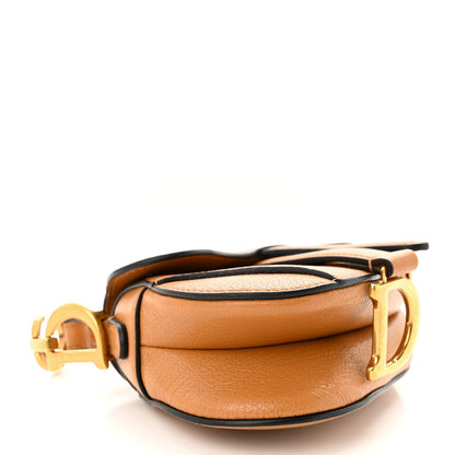 Goatskin Micro Saddle Bag Camello