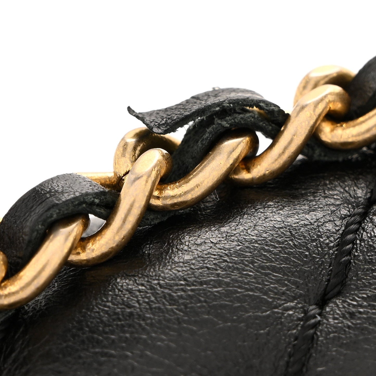 Calfskin Surpique Chevron Large Flap Black