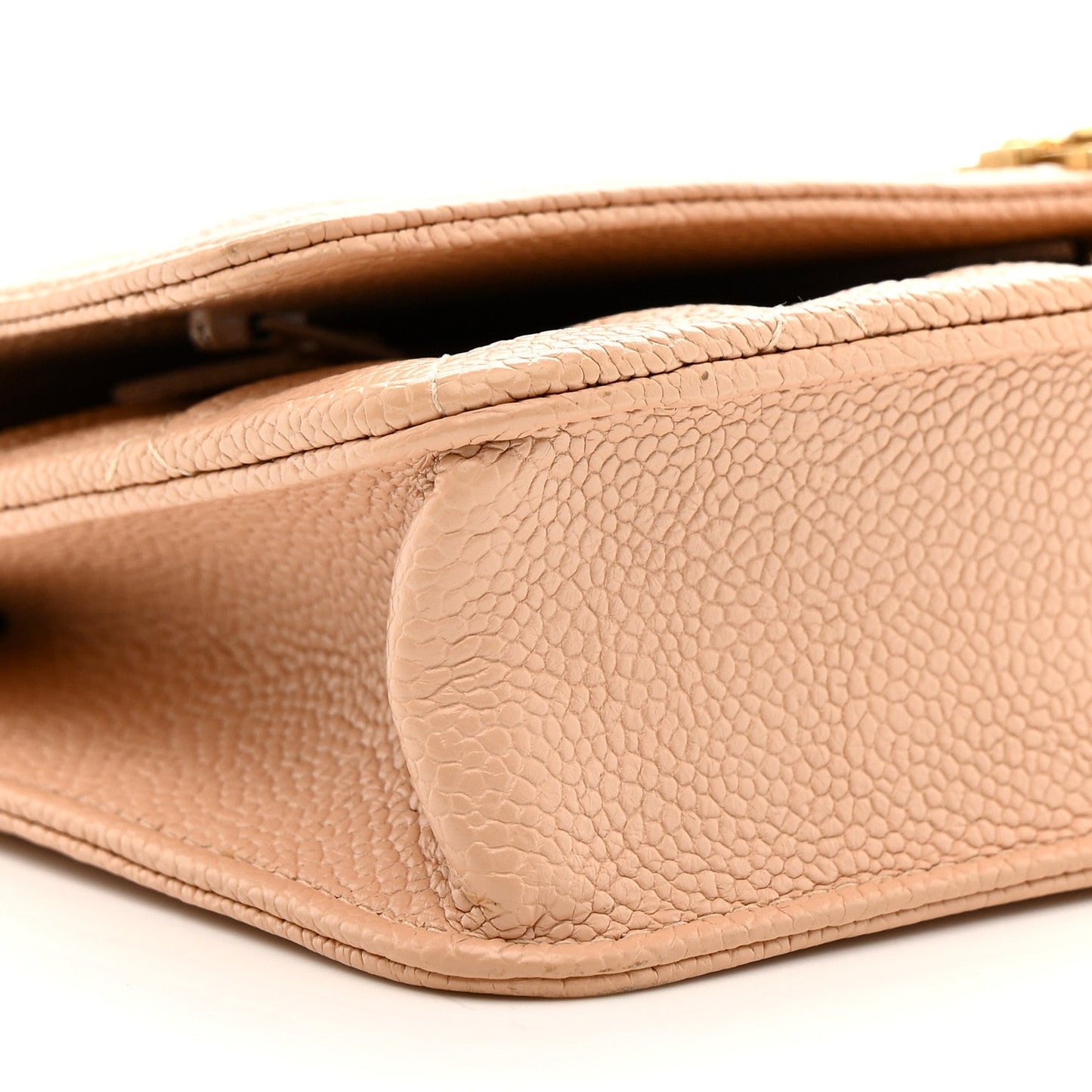 Caviar Quilted Boy Wallet On Chain WOC Light Beige