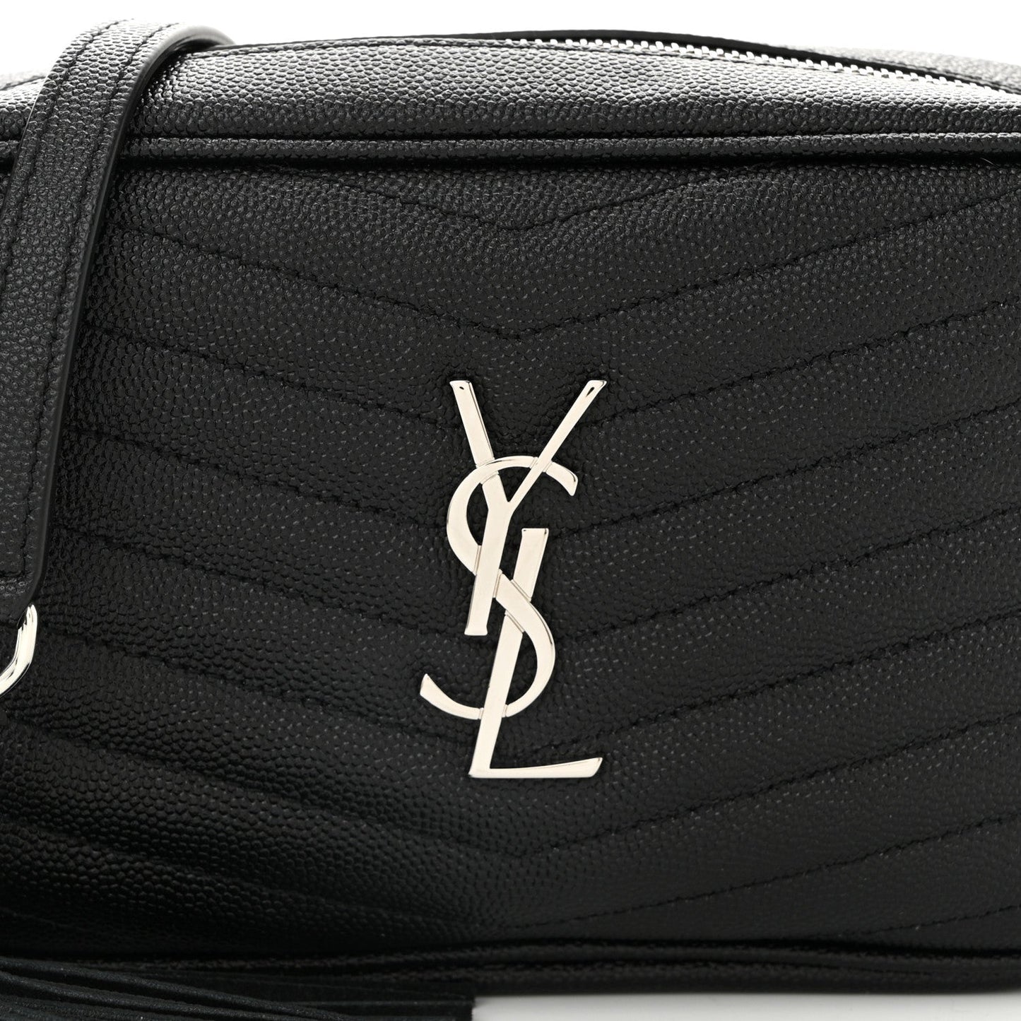 Grain De Poudre Matelasse Monogram Mini Lou Camera Bag Black
