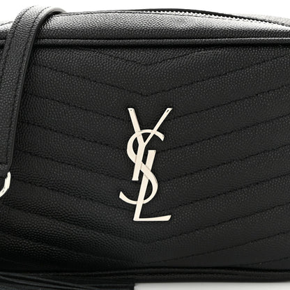 Grain De Poudre Matelasse Monogram Mini Lou Camera Bag Black