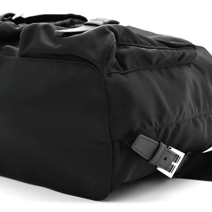Tessuto Nylon Saffiano Medium Backpack Black