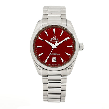 Stainless Steel 38mm Seamaster Aqua Terra Master Co-Axial Chronometer Automatic Watch Red 220.10.38.20.13.003