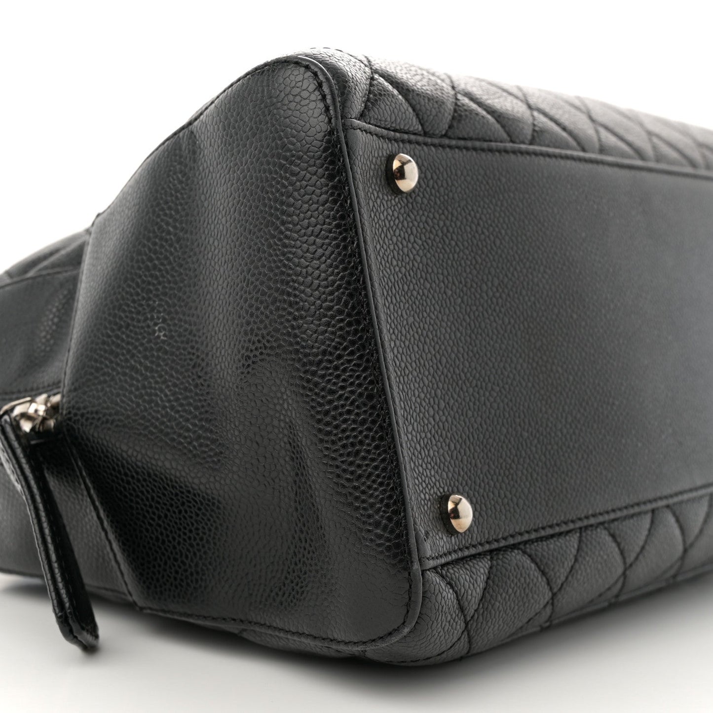 Caviar Quilted Bowler Black