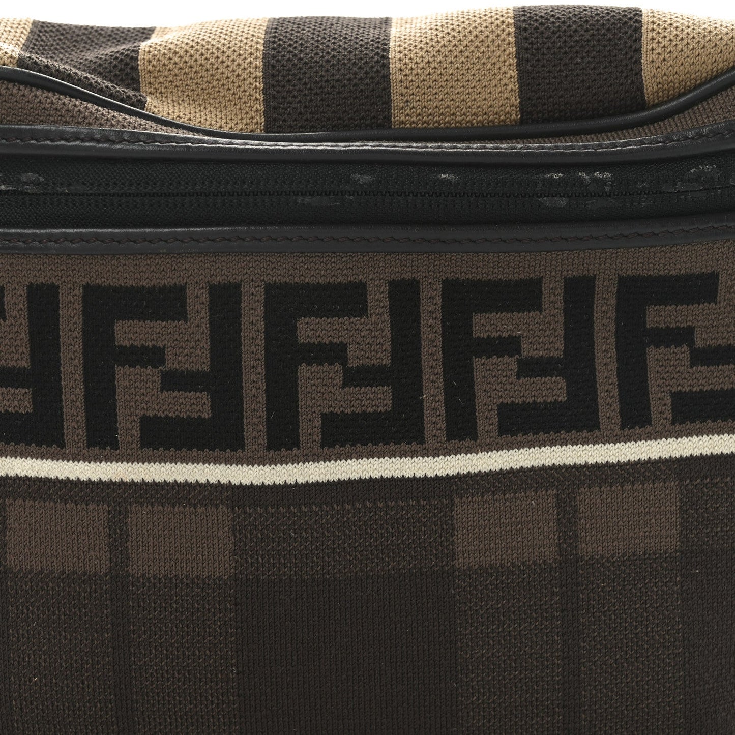 Vitello Century Maglia Pattern Mix Belt Bag Havana